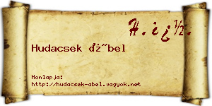 Hudacsek Ábel névjegykártya